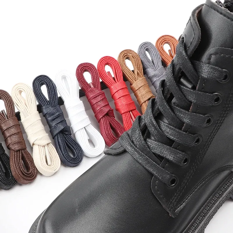 1 Paar gewachste Baumwoll schnürsenkel wasserdichte Leder Schnürsenkel Turnschuhe Stiefel flache Schnürsenkel für Schuh zubehör 70/90/120/150cm