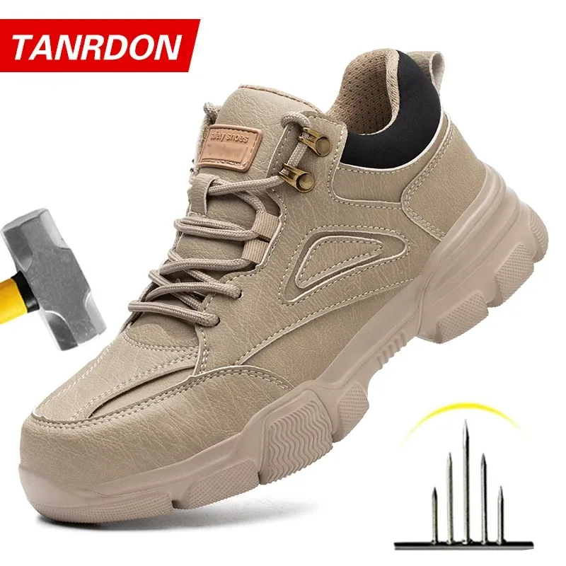 Sicherheitsschuhe Herren Stahlkappe Arbeitsschuhe Anti-Smash Anti-Punktion Unzerstörbare Schuhe Schutzstiefel Taktische Stiefel