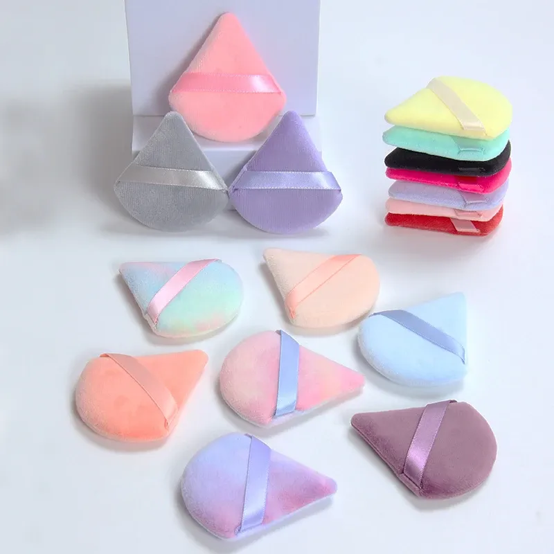 2° Proto Triangle Powder Puff Gesichts-Make-up-Schwamm, weicher Samt, kosmetischer Puff-Mixer, Beauty Foundation-Schwamm, Make-up-Zubehör