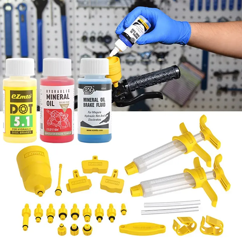 Fahrrad Bremsöl Entlüftung Kit Bremse Mineralöl 60ML MTB Rennrad Hydraulische Scheibenbremse Öl Entlüftung Kit Für SHIMANO TEKTRO SRAM NUTT
