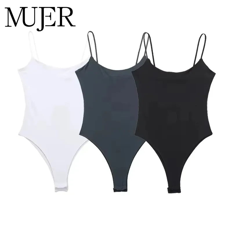 MUJER 2025 Sexy enge Bodys für Frauen, weiß, schwarz, rückenfrei, Bodysuit für Frauen, Einteiler, Overalls für Frauen, sexy Dessous-Body