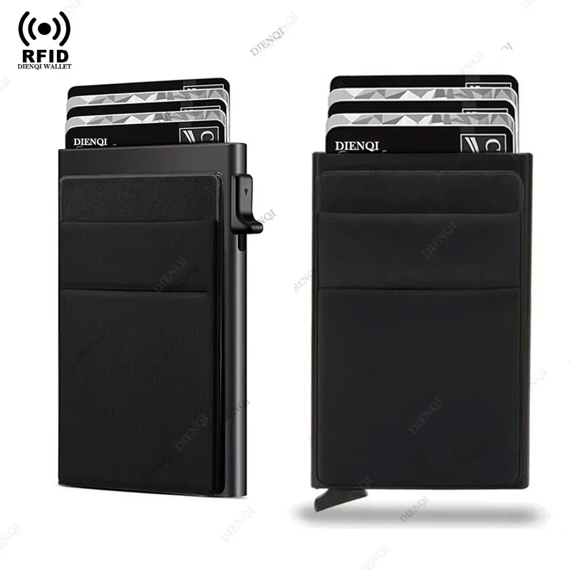 RFID Blocking Pop-up Kreditkarten halter dünne Mini minimalist ische schlanke Brieftaschen Metall Cardholer Fall Brieftasche für Männer Carteras Wahl
