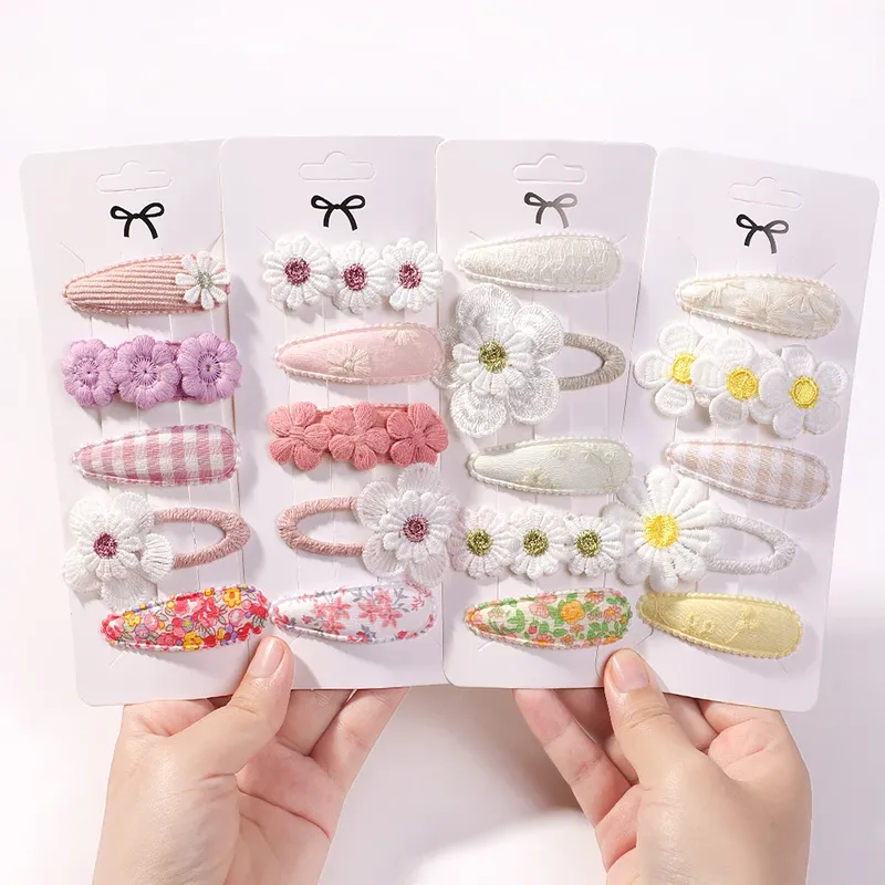 5 Teile/satz Kinder Haar Zubehör BB Clips Süße Printe Hairbangs Haarspange Baby Mädchen Haarspange Ins Stil Daisy Haarnadel Ornament
