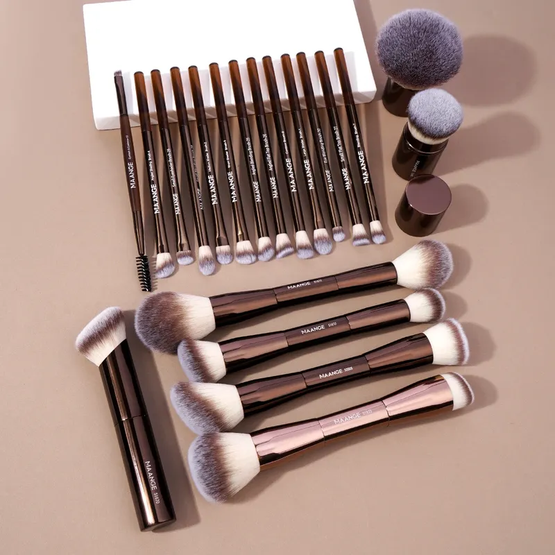 MAANGE 20 teile/satz Pro Make-Up Pinsel Doppelseitige Foundation Concealer Erröten Lidschatten Pinsel für Flüssige Creme Pulver Mischen