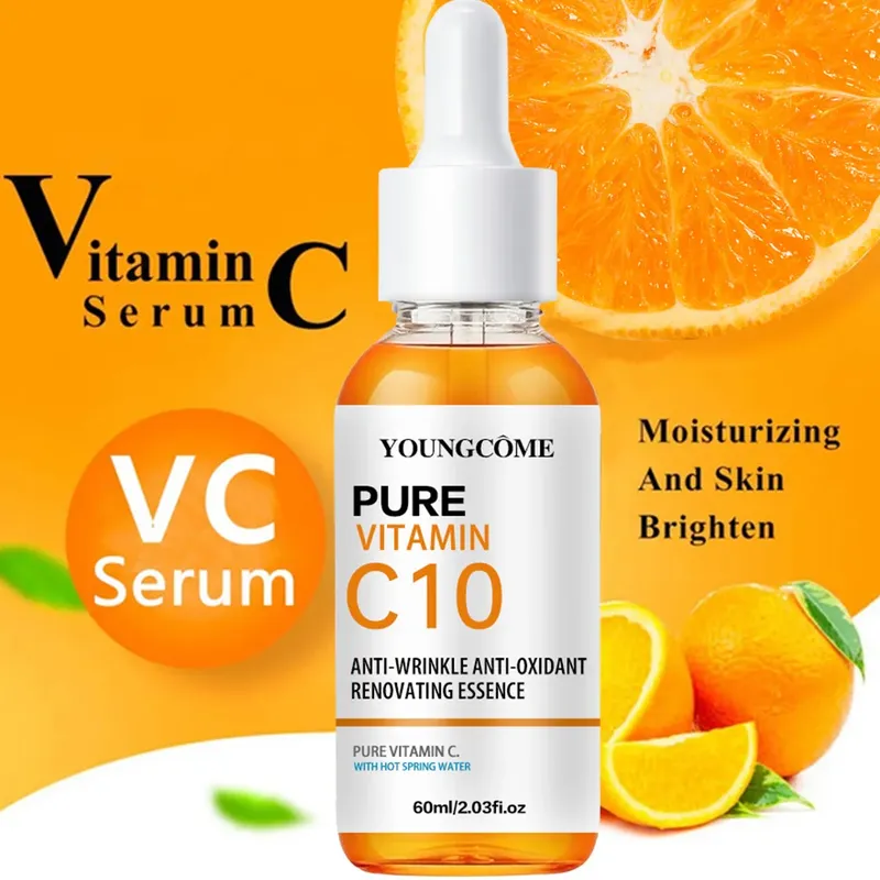 Vitamin C Gesichtsessenz Hyaluronsäure Dunkle Haut Aufhellen Serum Verblassen Feine Linien Feuchtigkeitsspendende Reparatur Stumpfes Serum Gesichtspflege