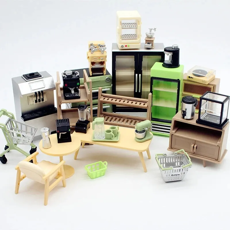 Miniatur-Puppenhaus im Maßstab 1:12, Kaffeemaschinenzubehör, Mixer, Entsafter, Gerät, Modell, Puppenmöbel, Spielen, Mini-Küchenspielzeug