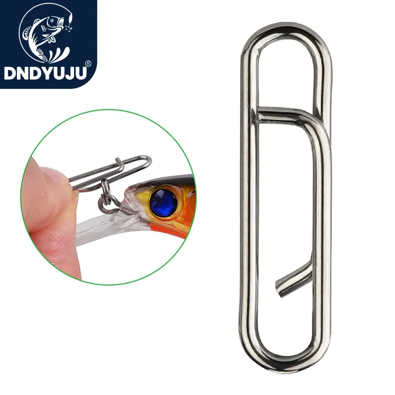 DNDYUJU 30–100 Stück 304 Edelstahl Angelköder Snap Fishing Swivel Interlock Nice Pin Lure Connector Angelzubehör