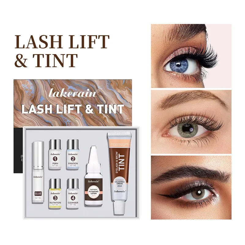 Wimpernlift- und Tönungsset, semipermanente Augenbrauen, professionelle Augenbrauenlaminierung, Wimpernlifting, dauerhafte Wimpern, Färben von Wimpern und Augenbrauen