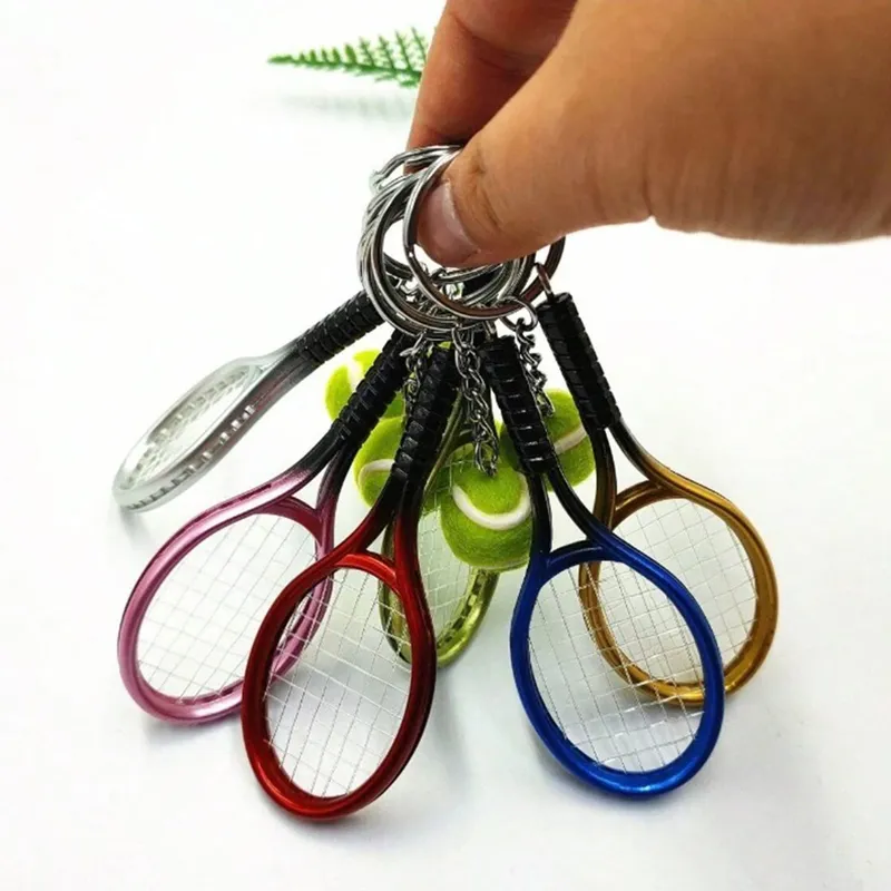 Mini-Tennisschläger-Anhänger, Schlüsselanhänger, niedlicher Sport-Schlüsselanhänger, Ringfinder, Holer, Zubehör, Geschenke für Teenager, Fan