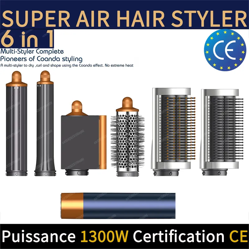Neue Multil Haar Styler Auto Curling Trockner Wrap Heißer/Kalt Luft Trockner 1300W Haarglätter Curling Barrel Pinsel salon Haar Trockner