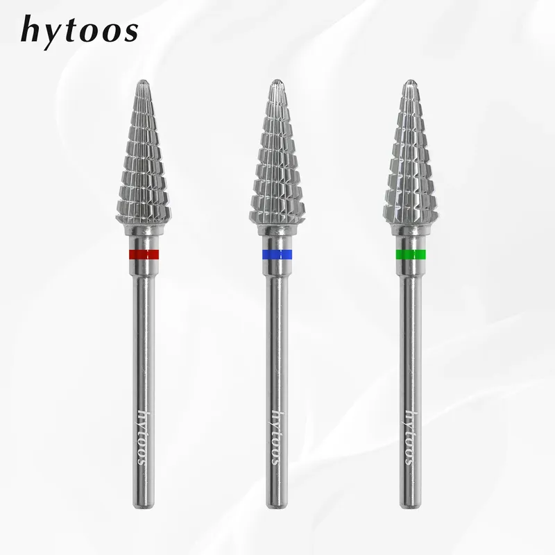 HYTOOS Zwei-Wege-Kegel-Nagelbohrer, 15 mm Kegel, Hartmetall-Nagelbohrer, Maniküre, weiches Gel, Entfernung von Nägeln, Kanten, Nagelhaut-Reinigungswerkzeug