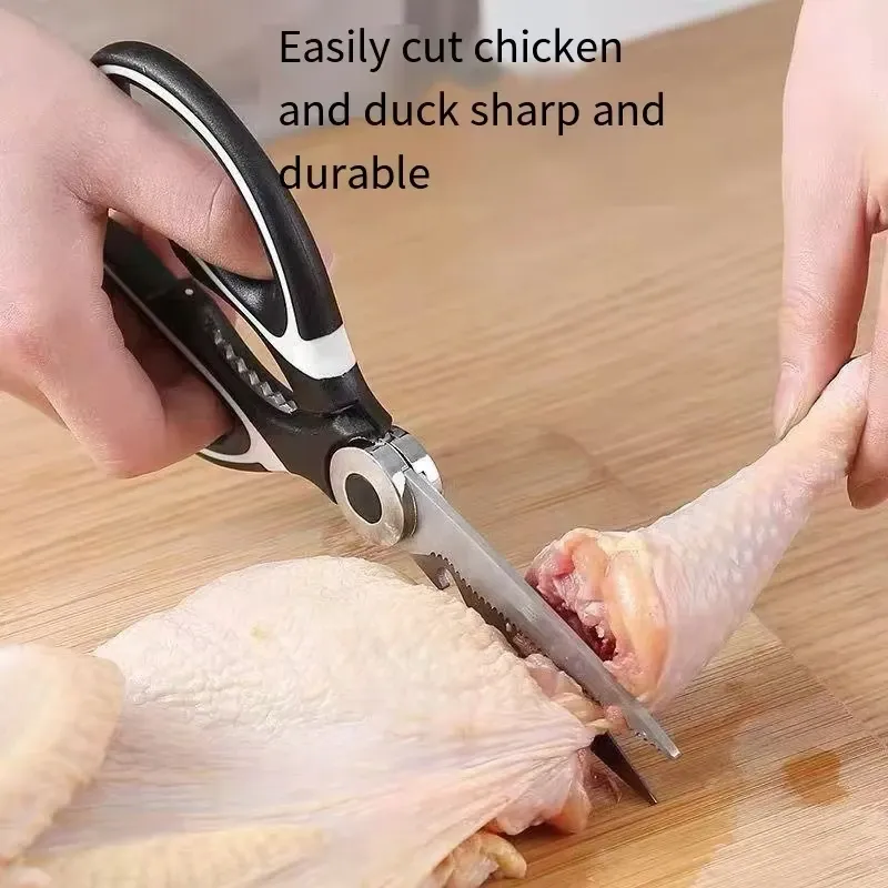 Multifunktionale Küchenschere Haushalt töten Fisch geschnitten Gemüse Braten Broiler Knochenschere Edelstahlschere