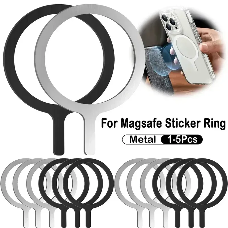 Universeller Magnet-Aufkleber, magnetischer Adapterring, geeignet für Magsafe IPhone, kabelloses Laden, Handy, runder Metallplattenring