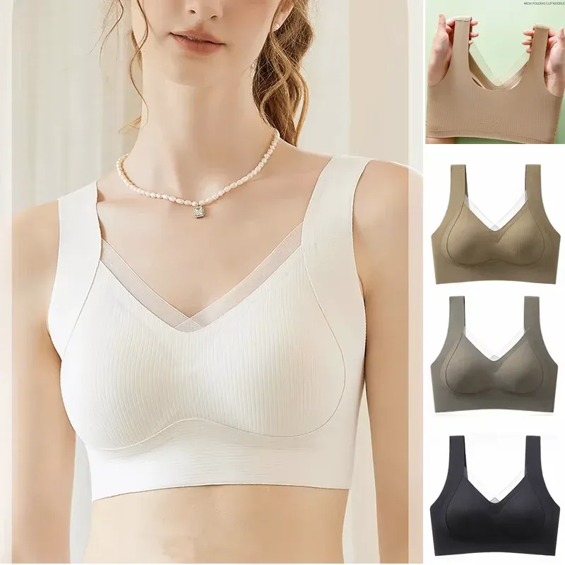1 stücke frauen Bh Atmungsaktiv Sammeln Zusammen Keine Spur Bh Kein Stahl Ring Bequeme Große Größe Unterwäsche Weste Sport bralette