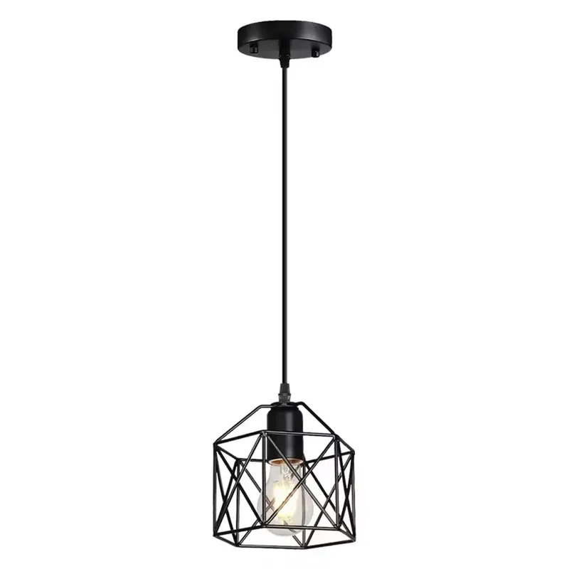 Beliebte Retro-Deckenleuchte im einfachen Stil, Hängelampe, industrielles ausgehöhltes Design, Eisen-Pendelleuchte für Wohnzimmer, Restaurant