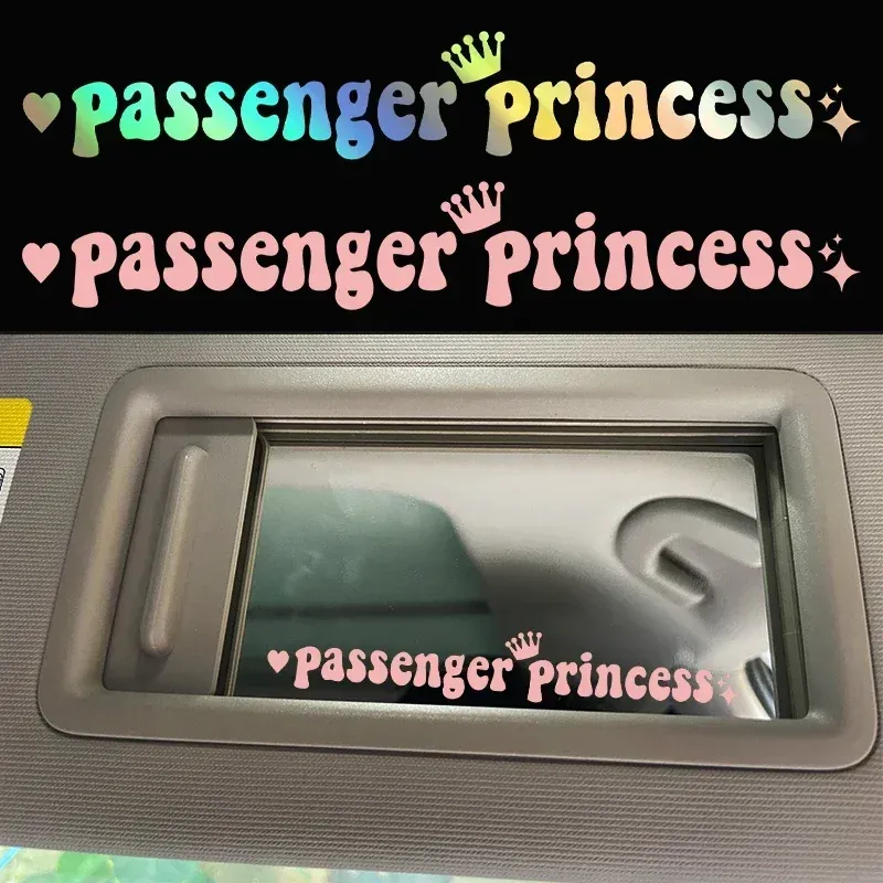 15*2,3 CM Beifahrer Prinzessin Auto Aufkleber Lustige Kreative Aufkleber für Auto Rückspiegel