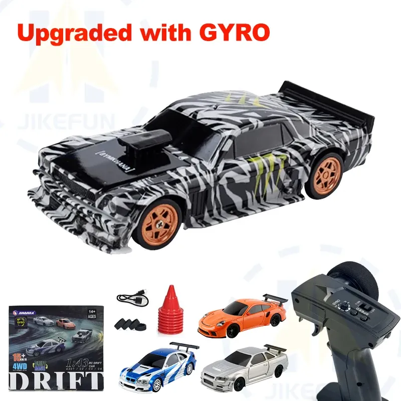 Verbessertes Gyro 1/43 RC Drifting Car Racing RTR 4WD Hochgeschwindigkeits-Funksteuerungsmodell 2,4G Drift Rennfahrzeug Mini-Geschenke