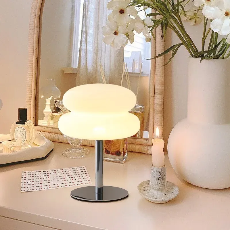 Macaron LED-Tischlampe, trichromatische Dimmung, Augenschutz, Nachtlicht für Schlafzimmer, Nachttisch, Dekor, Wohnzimmer, Atmosphärenbeleuchtung