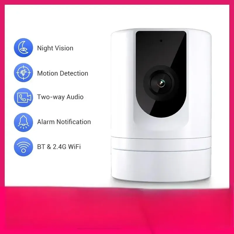 Ease Life App-Sicherheits-Babykamera für den Innenbereich, Heimsicherheit, 2,4 GHz, 1080P, Haustier-Hundekamera mit Telefon-App, Bewegungserkennung, 2-Wege-Gespräch