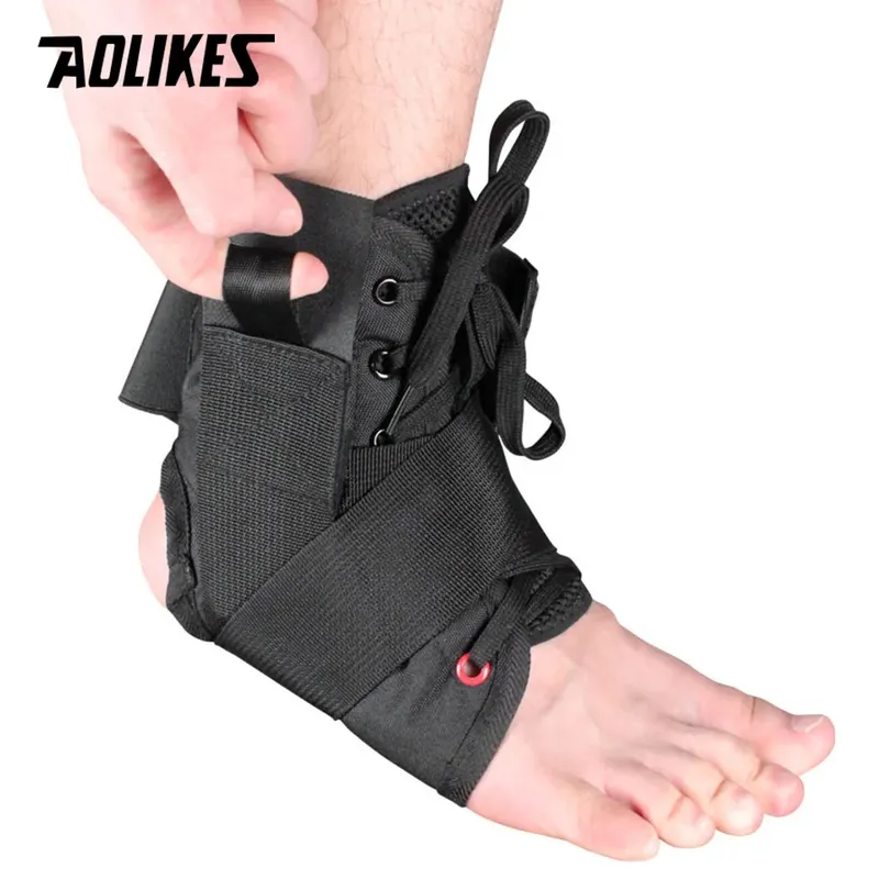 AOLIKES 1PCS Verstellbare Bandage Sport Fuß Fußkettchen Wrap Knöchel Brace Unterstützung Elastische Schiene für Schutz Verstauchungen Verletzungen Schutz