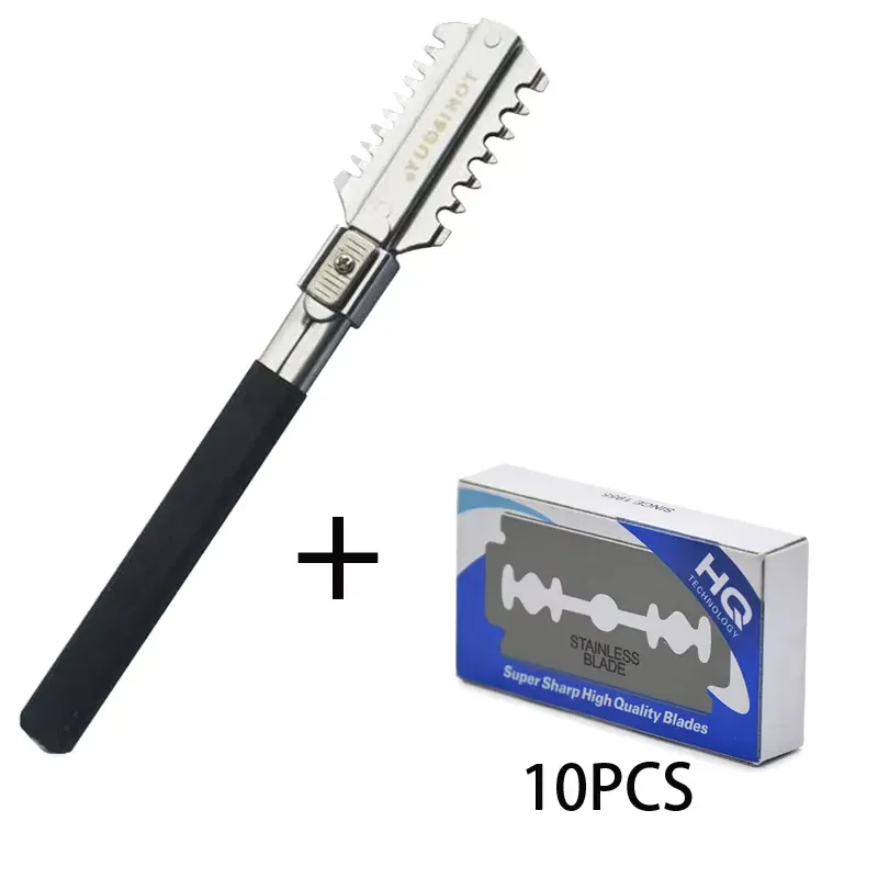 Doppel-Edge Rasieren Haarschnitt Rasiermesser Klingen Manuelle Haar Schneiden Werkzeuge Bart Trimmer Barbershop Styling Zubehör Klinge Set
