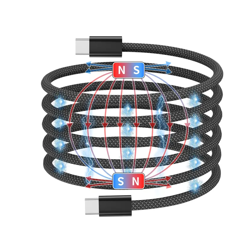 100 W Magnetische Saug Anti Wicklung USB C Kabel Schnelle Lade Draht Handy Drähte Kabel Für Samsung Typ C Daten ladekabel