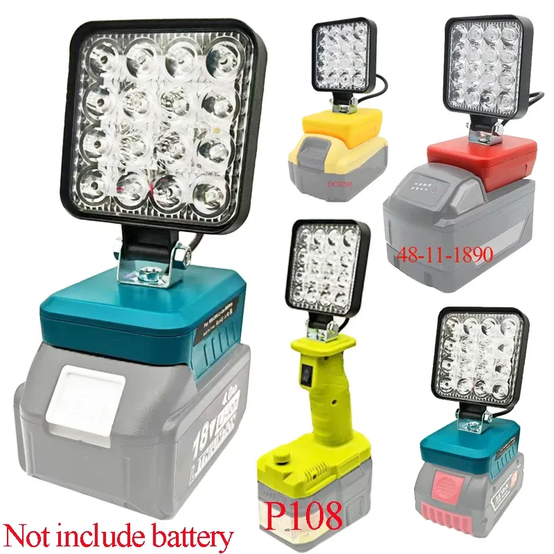 Power Werkzeug Teile Für Makita Für DeWalt Für Bosch Für Milwaukee Für Ryobi lithium-Batterie Taschenlampe Arbeits Licht Camping Lampe