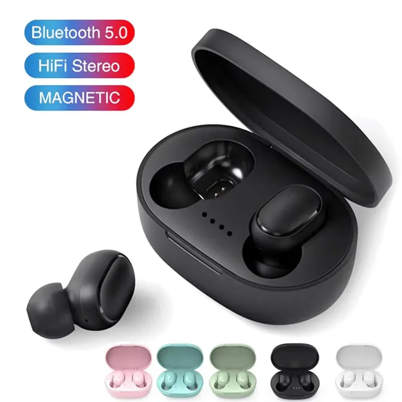 TWS A6S Headset Drahtlose Kopfhörer Bluetooth Kopfhörer Sport LED Display Touch Stereo Fone Bluetooth Ohrhörer für Xiaomi Huawei