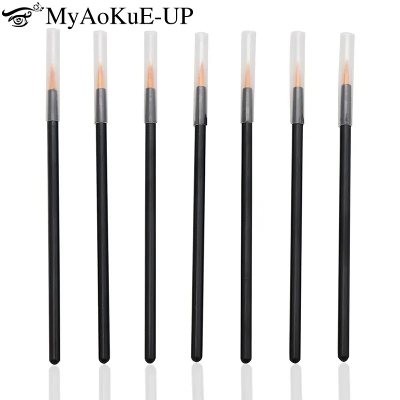50 stücke Einweg Nail art Pinsel Eyeliner Eyeline Make-Up Werkzeuge Maniküre Malerei Stift Schönheit Werkzeug Nagel Gel Liner Pinsel