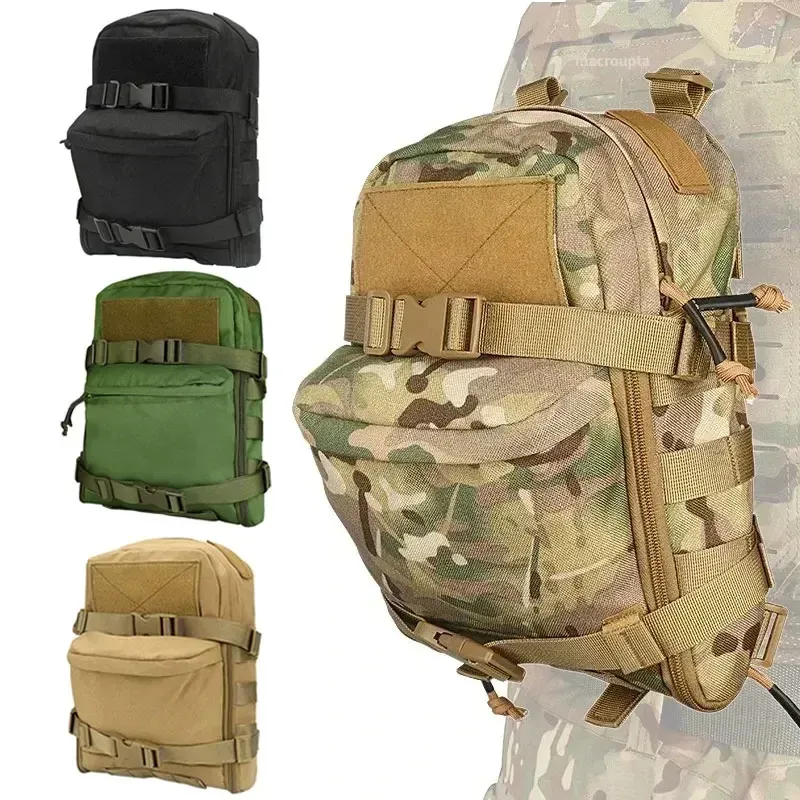 Taktische Trink Rucksack Kampf Training Assault Molle Tasche Outdoor Jagd Weste Zurück Platte Träger Wasser Tasche