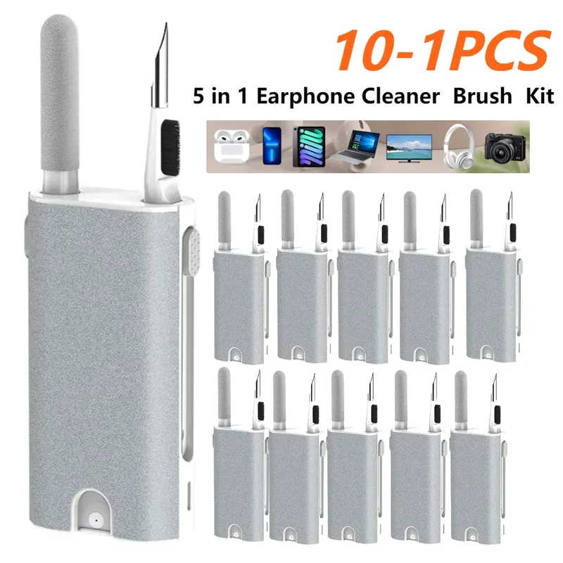 5-in-1-Kopfhörer-Reinigungsbürsten-Set, Kamera, Telefon, Tablet, Laptop, TV, Bildschirmreinigungswerkzeuge, Headset-Reinigungsstift für Airpod Pro 3 2 1