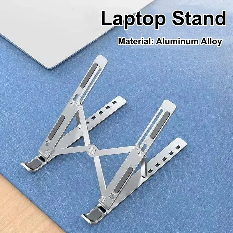 Verstellbarer Laptop-Ständer aus Aluminiumlegierung, Desktop-Halter, faltbare tragbare Halterung für MacBook Air Pro, Notebook, Tablet, Pad-Kühlung
