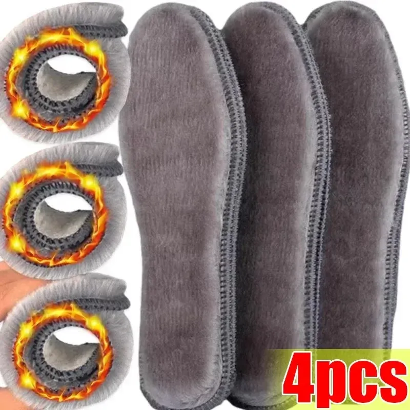 2/4 stücke Selbst Heizung Einlegesohlen Thermostat Thermische Einlegesohle Faux Kaninchen Fell Einlegesohle Winter Stiefel Pad Sohle Thermische Einlegesohlen Plüsch Pads
