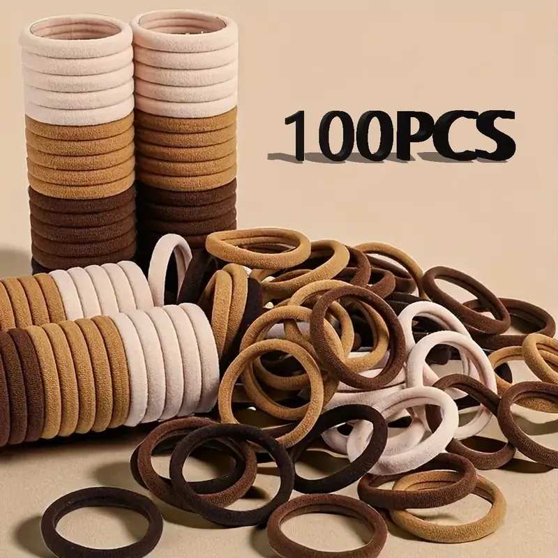 30–200 Stück Haarschmuck für Frauen und Mädchen, einfache Haarbänder, Stirnband, Haarseile, Krawatten, Pferdeschwanzhalter, einfaches und modisches Nylon