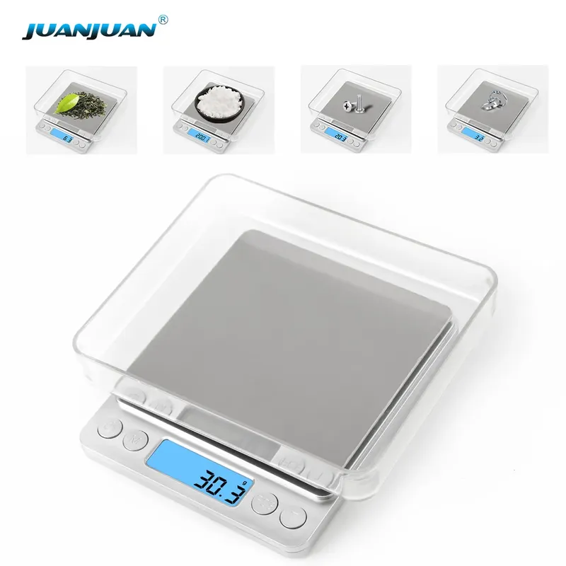 3Kg/500G 0,01g Digitale Küchenwaage Präzision Schmuck Waagen Wiegen Für Lebensmittel Diät Post Balance Messung LCD Elektronische