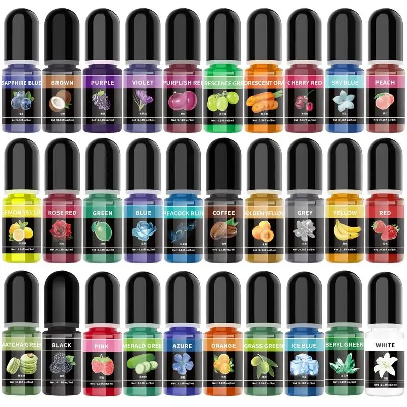 5 ml/Flasche Epoxidharz Pigment Flüssigkeit Farbstoff Farbstoff Universal Epoxidharz Pigment Für UV AB Kleber DIY Harz kunst Schmuck Machen