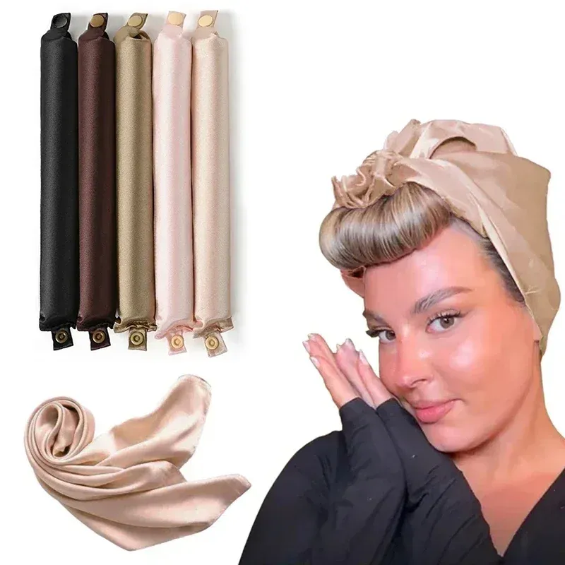 Heatless Lockenwickler Lockenstab Stirnband Keine Hitze Lockenwickler Satin Lazy Curls Weiche Lockenwickler Schlafen Flexi Stangen Styling-Tools