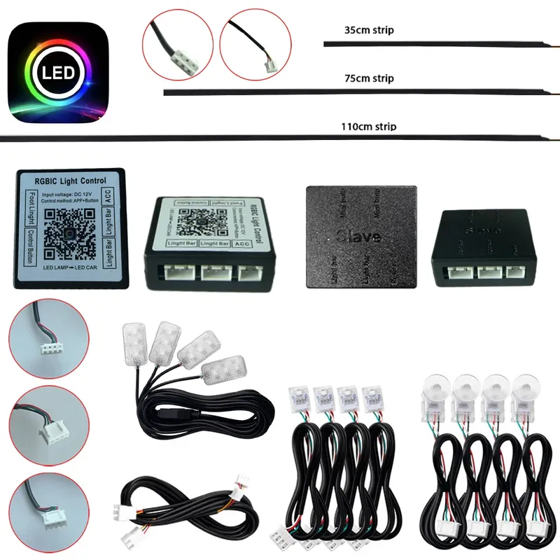 RGBIC „LED-Lampe“ Zubehör Symphony LED-Streifen 3 Drähte (RGB-Fußlicht/Türbeleuchtung/Aufbewahrungslichter 4 Drähte)