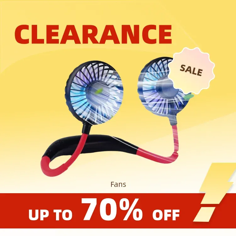 Clearance_USB Hand-Mini-Ventilator, faltbar, tragbar, zum Aufhängen am Hals, wiederaufladbarer 5-Gang-Ventilator mit Telefonständer und Bildschirm