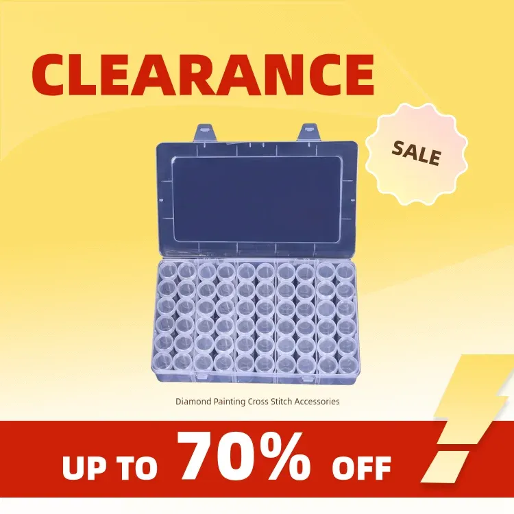 Clearance_1pc 24/38/48/60/80 Slots Kunststoff Aufbewahrungsbox, DIY Diamant Malerei Perlen Charms Schmuck Zubehör Organizer Box_Cont