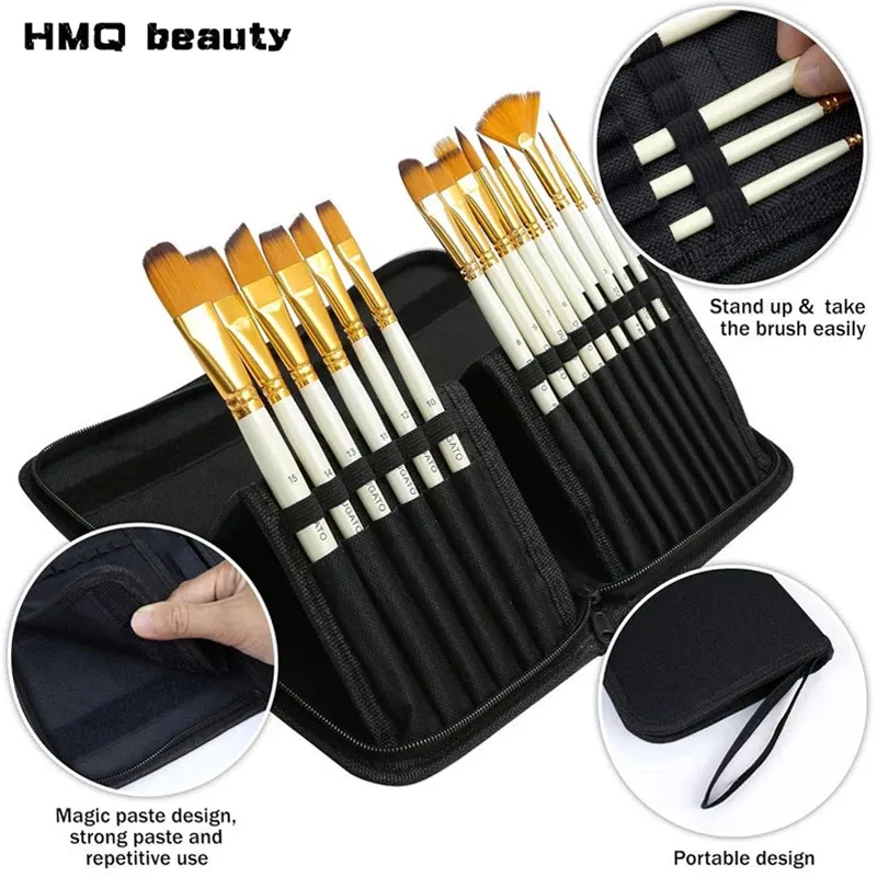 15/23 löcher Make-Up Pinsel Lagerung Tasche Tragbare Große Kapazität Klapp Stift Augenbraue Bleistift Organizer Vertikale Display Schönheit Taschen