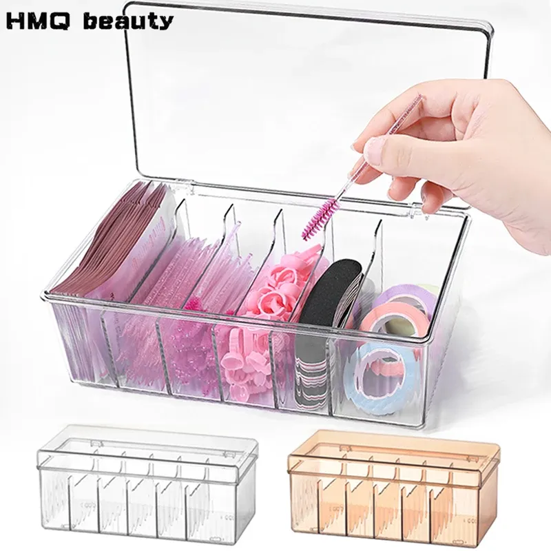 Wimpern-Aufbewahrungsbox mit Deckel, Desktop-Kosmetik-Organisation, Werkzeug, transparenter Acryl-Etui-Halter, exklusiv für Make-up-Zubehör