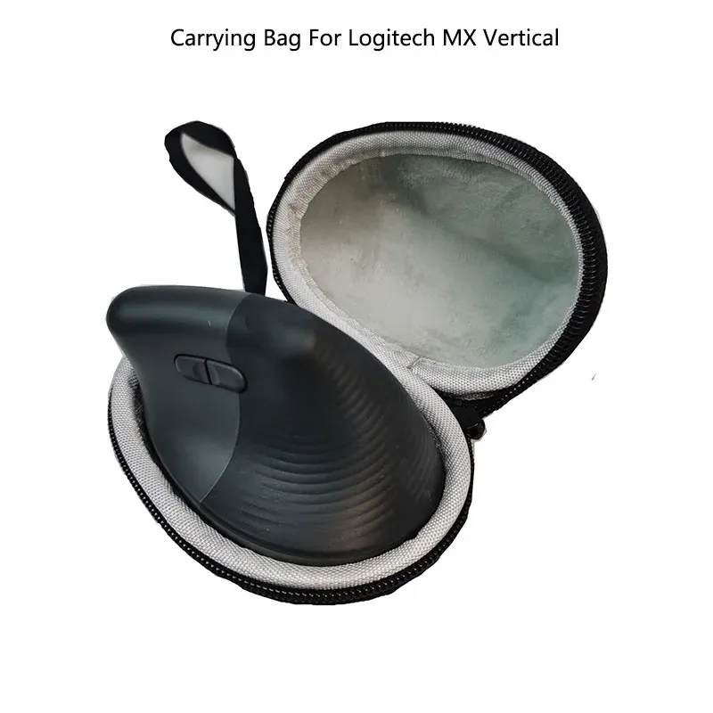 für Logitech MX Vertical Gaming Mouse Aufbewahrungstasche, tragbare Reisetasche, EVA-Schutzhülle, Hartschalenbox mit Reißverschluss