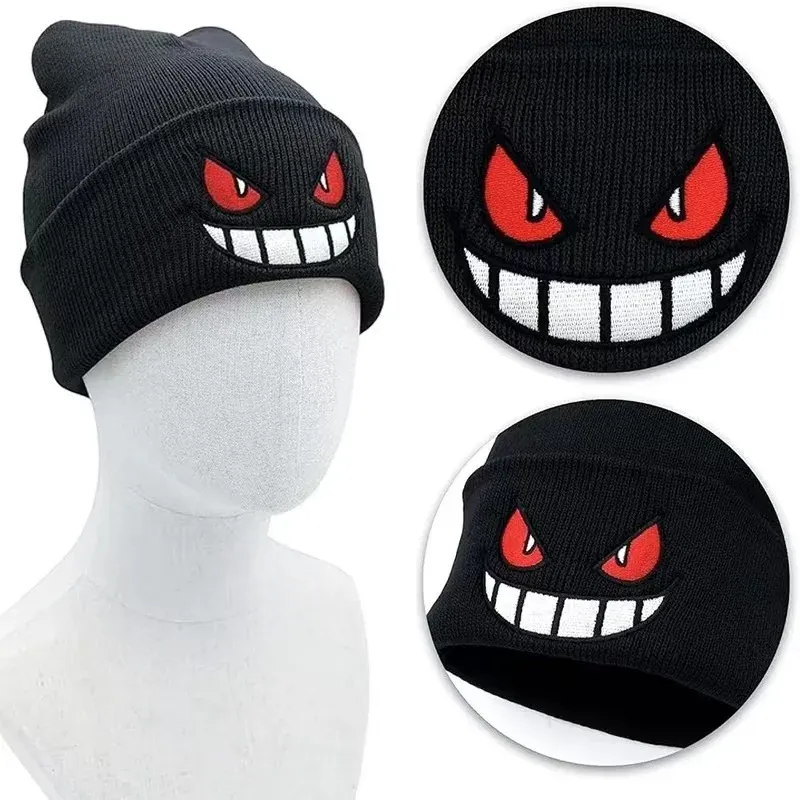 Anime Cap Unisex Tägliche Mütze Erwachsene Kinder Cartoon Gestickte Strickmütze Halloween Cosplay Prop Weihnachtsgeschenk
