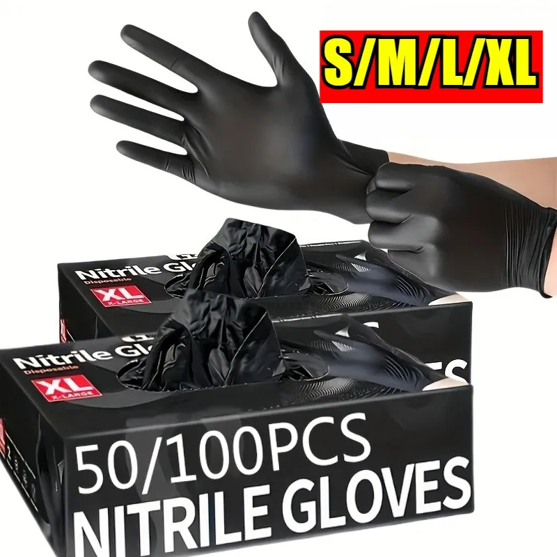 Wasserdichte Einweg-Handschuhe aus Nitril, Geschirrspülen, Küche, Haushaltshandschuhe, Hundewasch-Reinigungshandschuh für die Arbeit von Lebensmitteln, Latexhandschuhe