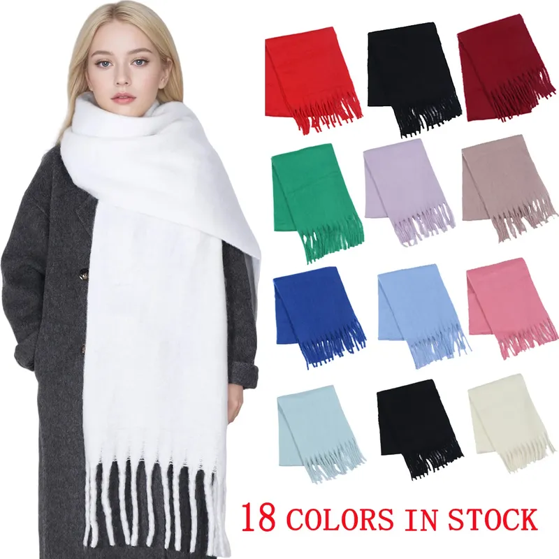 Winter Kaschmir Schal für Frauen Männer Dicke Feste Schals Pashmina Decke Wraps Weiche Hals Warme Bufanda Schals Lange Poncho Echarpe