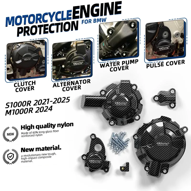 Thermostatabdeckung, Impulsabdeckung, Kupplungsdeckel, Lichtmaschinenabdeckung für BMW S1000 RR 2019–2025 und M1000RR 2021–2024 – S1000R 2021–2025