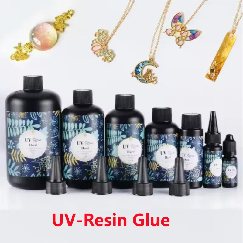 UV-Harz - 100g Kristallklares Hartes UV-Kleber Ultraviolett Härtendes Epoxidharz für DIY Schmuckherstellung, Basteldekoration