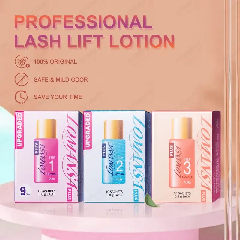 1 Stücke Professionelle Lomansa Wimpern Heben Curling Dauerwelle Kit Schritt 1 2 3 Wimpern Lift Kleber Langlebige Lash Curl Make-Up-Tools