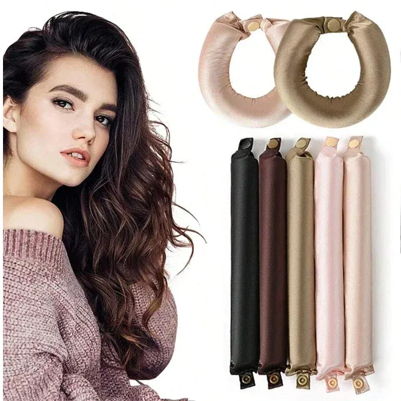 Heatless Lockenwickler, Satin-Lockenstab, Stirnband, keine Hitze, Seidenlocken, Lazy Lockenwickler, weicher Lockenwickler zum Schlafen in Styling-Werkzeugen
